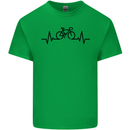 Bicycle Pulse Cycling Cyclist Road Bike Kids T-Shirt Childrens Irish Green