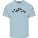 Bicycle Pulse Cycling Cyclist Road Bike Kids T-Shirt Childrens Light Blue