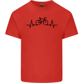 Bicycle Pulse Cycling Cyclist Road Bike Kids T-Shirt Childrens Red
