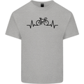 Bicycle Pulse Cycling Cyclist Road Bike Kids T-Shirt Childrens Sports Grey