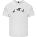 Bicycle Pulse Cycling Cyclist Road Bike Kids T-Shirt Childrens White