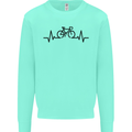 Bicycle Pulse Cycling Cyclist Road Bike Mens Sweatshirt Jumper Peppermint