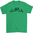 Bicycle Pulse Cycling Cyclist Road Bike Mens T-Shirt Cotton Gildan Irish Green