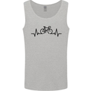 Bicycle Pulse Cycling Cyclist Road Bike Mens Vest Tank Top Charcoal