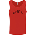 Bicycle Pulse Cycling Cyclist Road Bike Mens Vest Tank Top Red