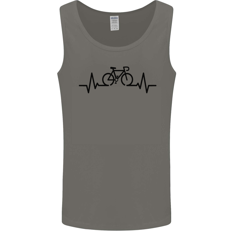 Bicycle Pulse Cycling Cyclist Road Bike Mens Vest Tank Top Sports Grey