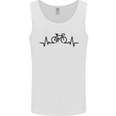 Bicycle Pulse Cycling Cyclist Road Bike Mens Vest Tank Top White
