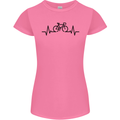 Bicycle Pulse Cycling Cyclist Road Bike Womens Petite Cut T-Shirt Azalea