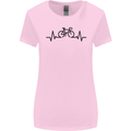 Bicycle Pulse Cycling Cyclist Road Bike Womens Wider Cut T-Shirt Light Pink