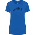 Bicycle Pulse Cycling Cyclist Road Bike Womens Wider Cut T-Shirt Royal Blue