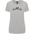 Bicycle Pulse Cycling Cyclist Road Bike Womens Wider Cut T-Shirt Sports Grey