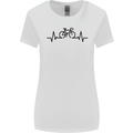 Bicycle Pulse Cycling Cyclist Road Bike Womens Wider Cut T-Shirt White