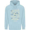 Bicycle Rider Classic Cyclist Funny Cycling Childrens Kids Hoodie Light Blue