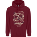 Bicycle Rider Classic Cyclist Funny Cycling Childrens Kids Hoodie Maroon