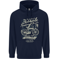 Bicycle Rider Classic Cyclist Funny Cycling Childrens Kids Hoodie Navy Blue