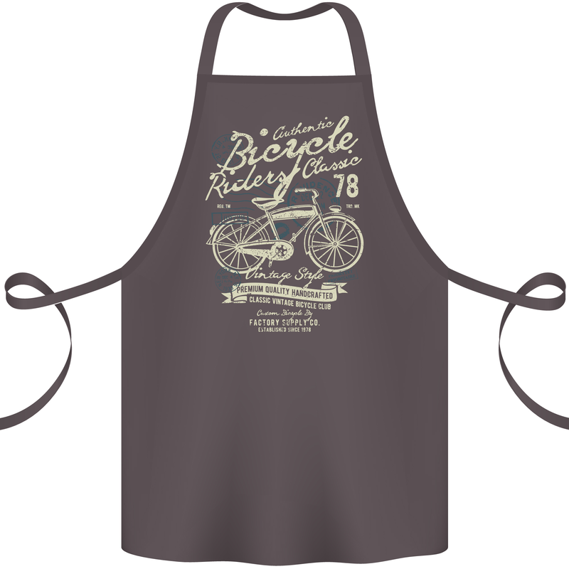 Bicycle Rider Classic Cyclist Funny Cycling Cotton Apron 100% Organic Dark Grey