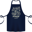 Bicycle Rider Classic Cyclist Funny Cycling Cotton Apron 100% Organic Navy Blue