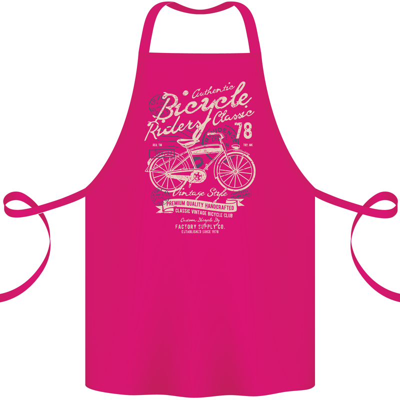 Bicycle Rider Classic Cyclist Funny Cycling Cotton Apron 100% Organic Pink