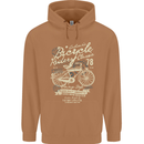 Bicycle Rider Classic Cyclist Funny Cycling Mens 80% Cotton Hoodie Caramel Latte
