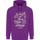 Bicycle Rider Classic Cyclist Funny Cycling Mens 80% Cotton Hoodie Purple