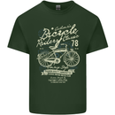 Bicycle Rider Classic Cyclist Funny Cycling Mens Cotton T-Shirt Tee Top Forest Green