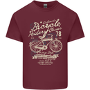 Bicycle Rider Classic Cyclist Funny Cycling Mens Cotton T-Shirt Tee Top Maroon