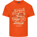 Bicycle Rider Classic Cyclist Funny Cycling Mens Cotton T-Shirt Tee Top Orange