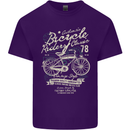 Bicycle Rider Classic Cyclist Funny Cycling Mens Cotton T-Shirt Tee Top Purple