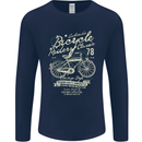 Bicycle Rider Classic Cyclist Funny Cycling Mens Long Sleeve T-Shirt Navy Blue
