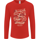 Bicycle Rider Classic Cyclist Funny Cycling Mens Long Sleeve T-Shirt Red