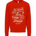 Bicycle Rider Classic Cyclist Funny Cycling Mens Sweatshirt Jumper Bright Red