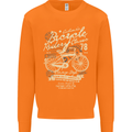 Bicycle Rider Classic Cyclist Funny Cycling Mens Sweatshirt Jumper Orange