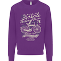 Bicycle Rider Classic Cyclist Funny Cycling Mens Sweatshirt Jumper Purple