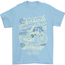 Bicycle Rider Classic Cyclist Funny Cycling Mens T-Shirt Cotton Gildan Light Blue