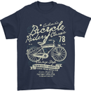 Bicycle Rider Classic Cyclist Funny Cycling Mens T-Shirt Cotton Gildan Navy Blue