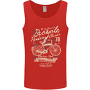 Bicycle Rider Classic Cyclist Funny Cycling Mens Vest Tank Top Red