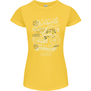 Bicycle Rider Classic Cyclist Funny Cycling Womens Petite Cut T-Shirt Yellow