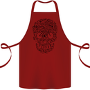 Bicycle Skull Cyclist Funny Cycling  Bike Cotton Apron 100% Organic Maroon