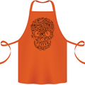 Bicycle Skull Cyclist Funny Cycling  Bike Cotton Apron 100% Organic Orange