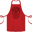 Bicycle Skull Cyclist Funny Cycling  Bike Cotton Apron 100% Organic Red