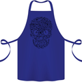 Bicycle Skull Cyclist Funny Cycling  Bike Cotton Apron 100% Organic Royal Blue