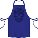 Bicycle Skull Cyclist Funny Cycling  Bike Cotton Apron 100% Organic Royal Blue