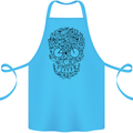 Bicycle Skull Cyclist Funny Cycling  Bike Cotton Apron 100% Organic Turquoise