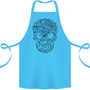 Bicycle Skull Cyclist Funny Cycling  Bike Cotton Apron 100% Organic Turquoise