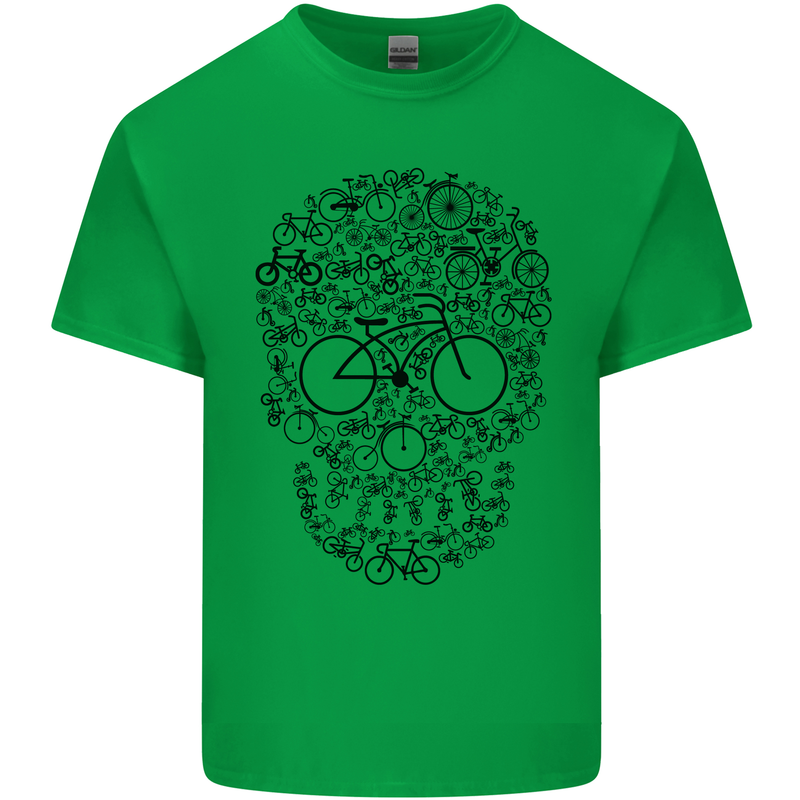 Bicycle Skull Cyclist Funny Cycling  Bike Kids T-Shirt Childrens Irish Green