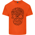 Bicycle Skull Cyclist Funny Cycling  Bike Kids T-Shirt Childrens Orange