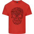 Bicycle Skull Cyclist Funny Cycling  Bike Kids T-Shirt Childrens Red