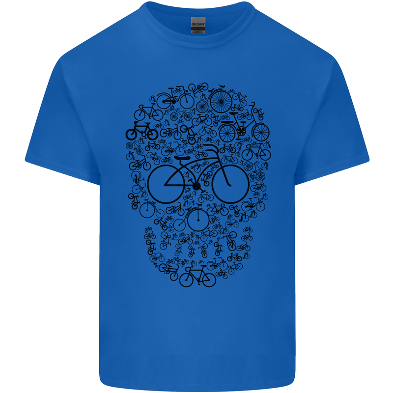 Bicycle Skull Cyclist Funny Cycling  Bike Kids T-Shirt Childrens Royal Blue