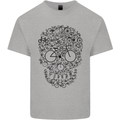 Bicycle Skull Cyclist Funny Cycling  Bike Kids T-Shirt Childrens Sports Grey