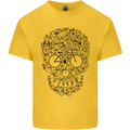 Bicycle Skull Cyclist Funny Cycling  Bike Kids T-Shirt Childrens Yellow